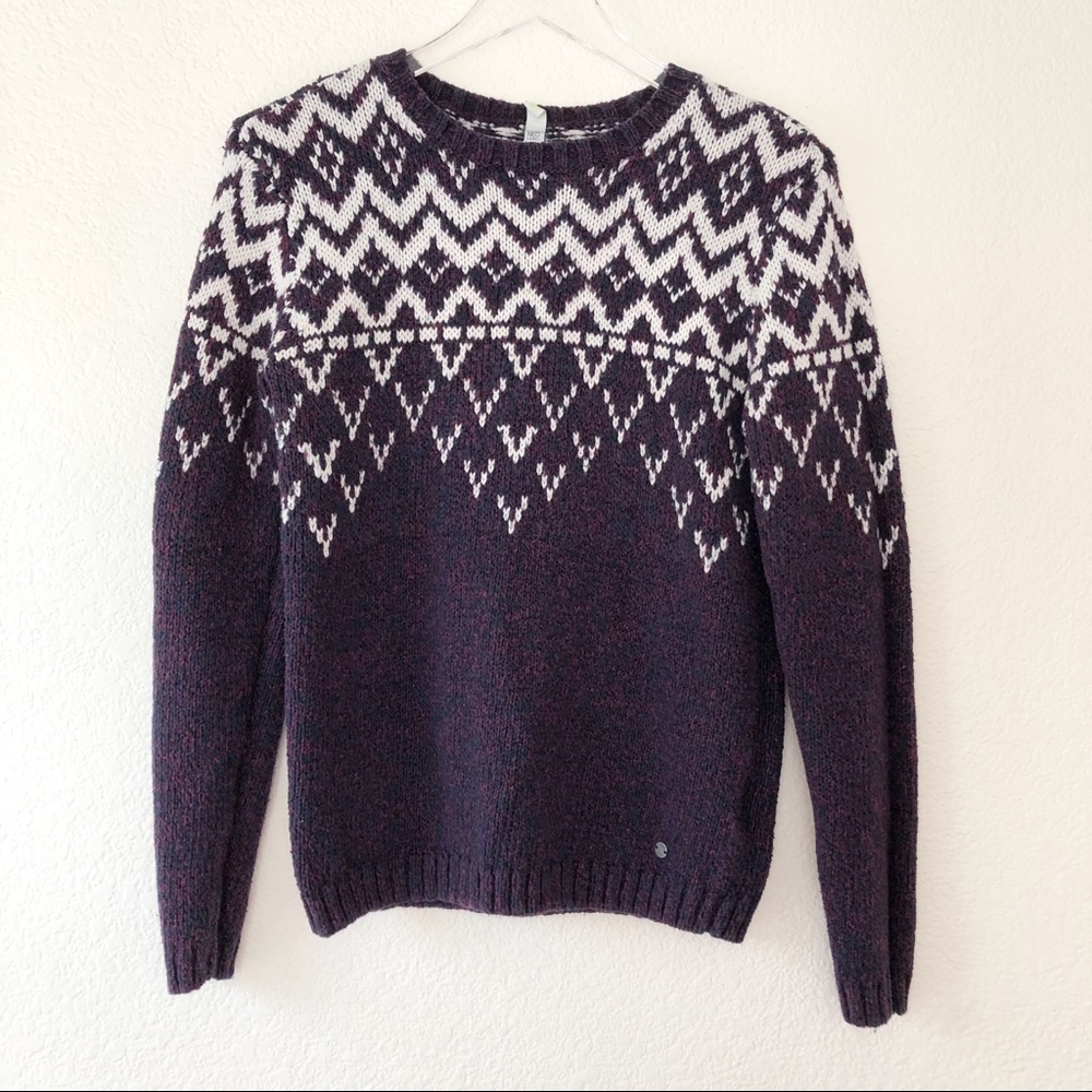 Adidas neo label blue purple white knit sweater